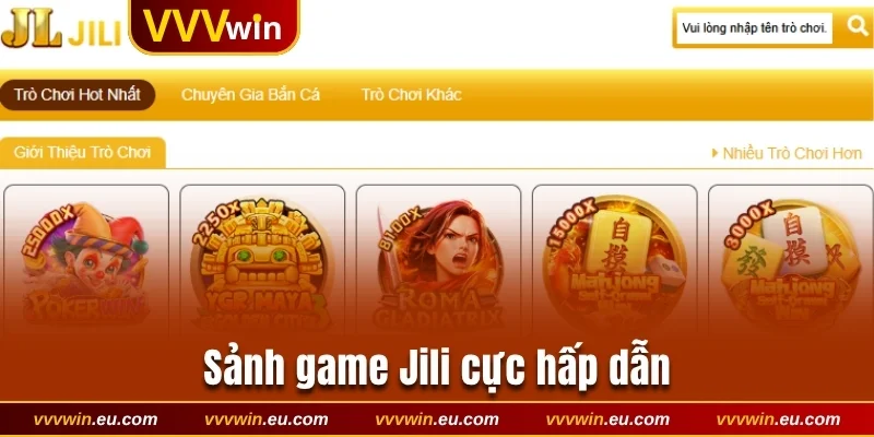 Sảnh game Jili cực hấp dẫn