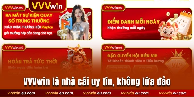 VVVwin là nhà cái uy tín, không lừa đảo