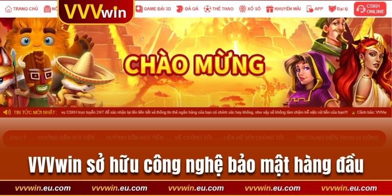 VVVwin sở hữu công nghệ bảo mật hàng đầu